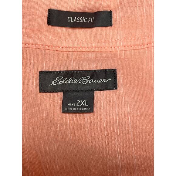 Eddie Bauer Shirt Men 2XL Classic Fit Lightweight Cotton Short Sleeve Button Up - Picture 4 of 8